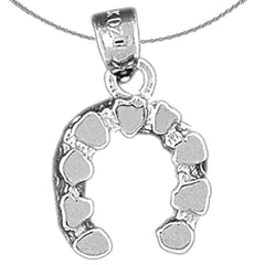 Colgante de herradura de oro de 10K, 14K o 18K