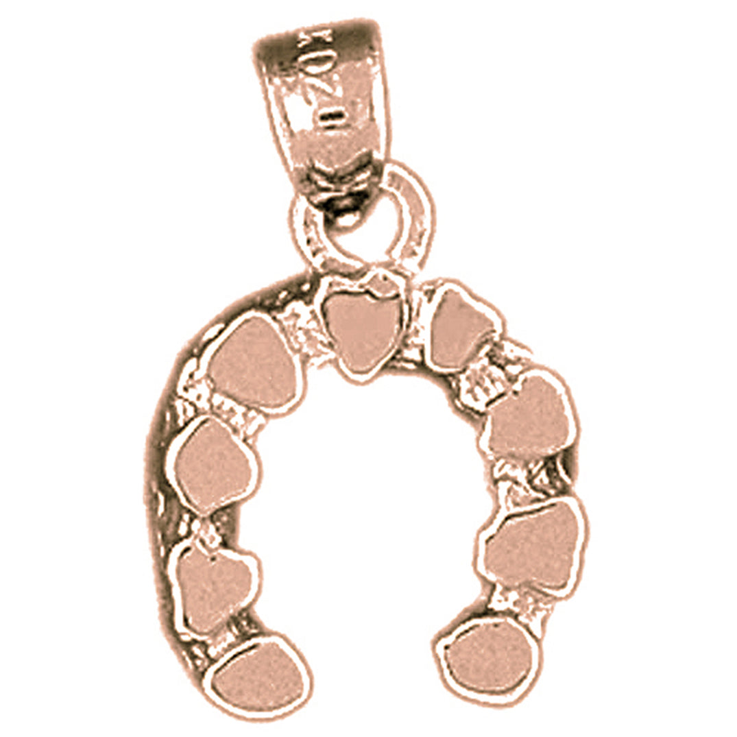 10K, 14K or 18K Gold Horseshoe Pendant