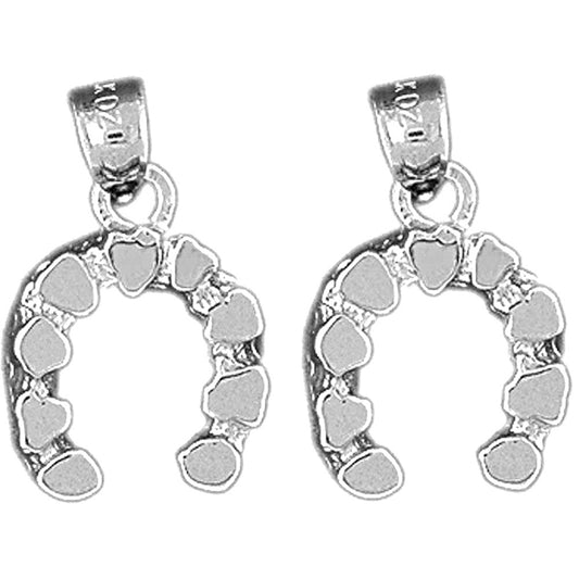Sterling Silver 21mm Horseshoe Earrings