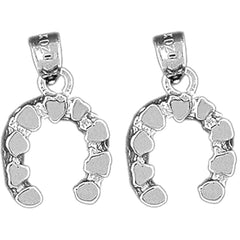 14K or 18K Gold 21mm Horseshoe Earrings