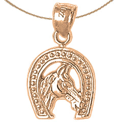 10K, 14K or 18K Gold Horseshoe Pendant