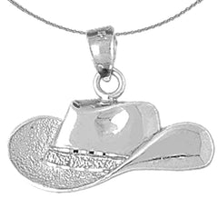 10K, 14K oder 18K Gold Cowboyhut Anhänger