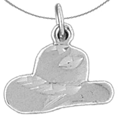 Colgante de sombrero de vaquero de oro de 14 quilates o 18 quilates