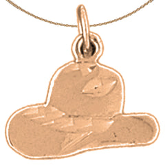 Colgante de sombrero de vaquero de oro de 14 quilates o 18 quilates