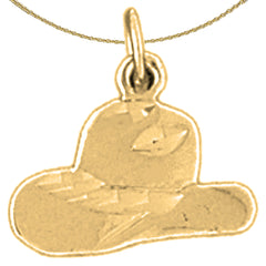 Colgante de sombrero de vaquero de oro de 14 quilates o 18 quilates