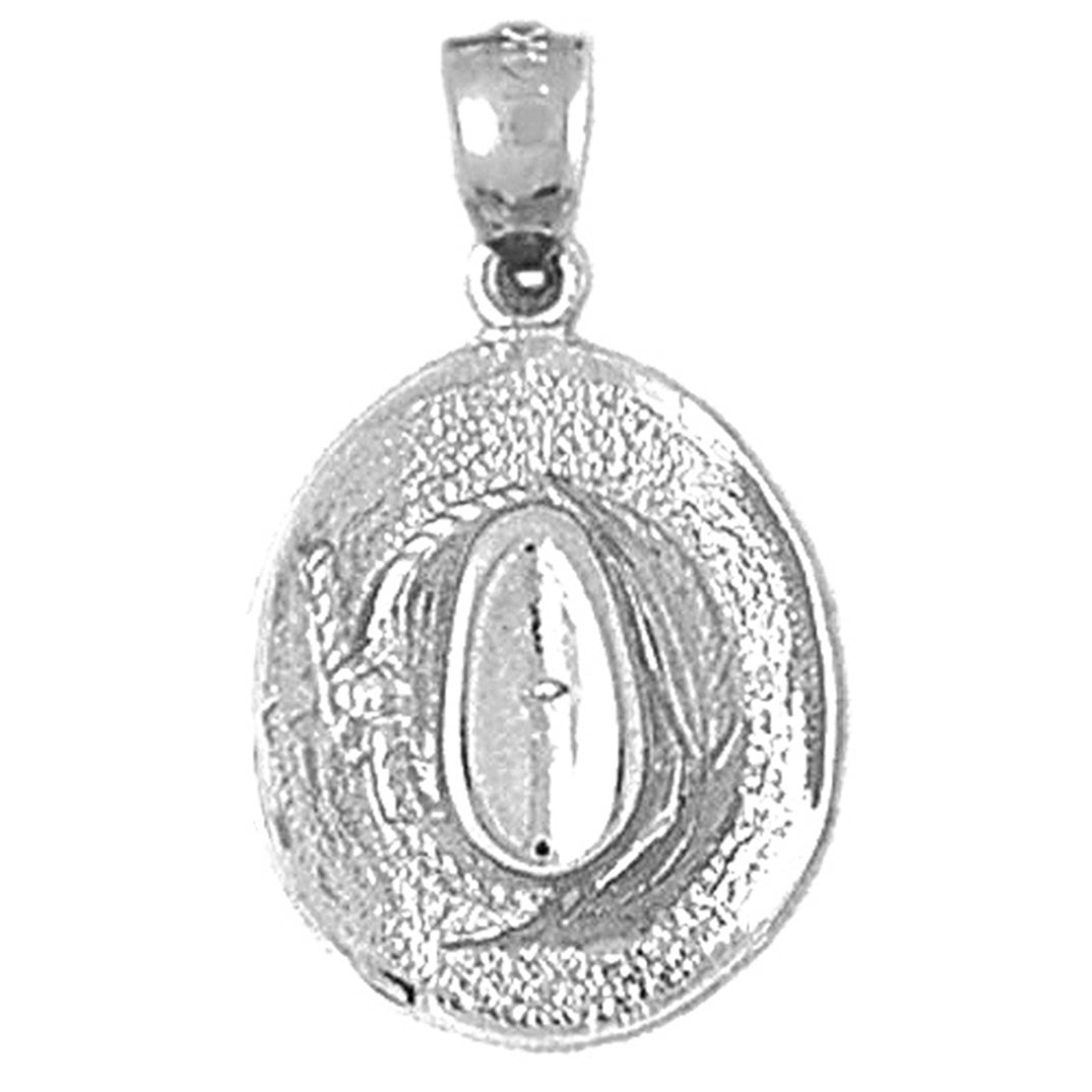10K, 14K or 18K Gold 3D Cowboy Hat Pendant