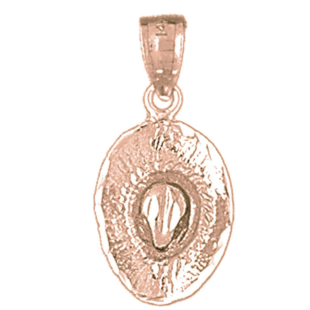 14K or 18K Gold 3D Cowboy Hat Pendant