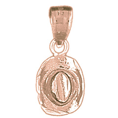 14K or 18K Gold 3D Cowboy Hat Pendant