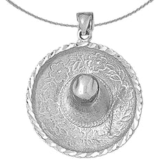 10K, 14K or 18K Gold 3D Sombrero Pendant