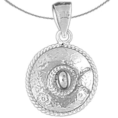 Colgante Sombrero 3D de oro de 14 quilates o 18 quilates
