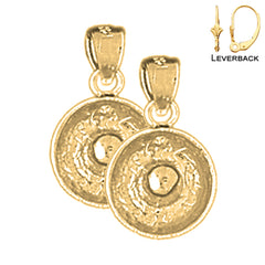 14K or 18K Gold 3D Sombrero Earrings