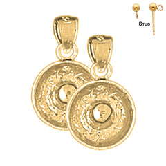 14K or 18K Gold 3D Sombrero Earrings