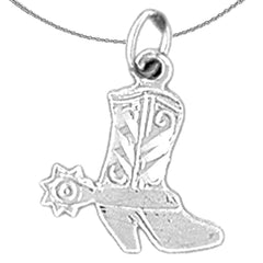 14K oder 18K Gold Cowboystiefel Anhänger