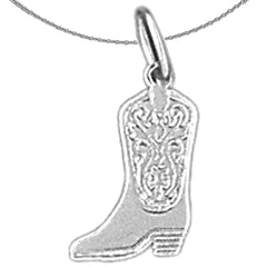 14K oder 18K Gold Cowboystiefel Anhänger