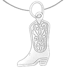 14K oder 18K Gold Cowboystiefel Anhänger