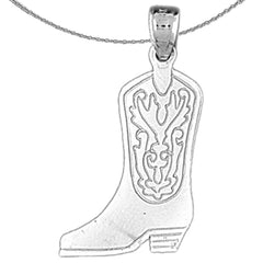 14K or 18K Gold Cowboy Boots Pendant
