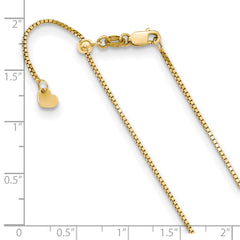 10K Yellow Gold Adjustable .9mm Box Chain