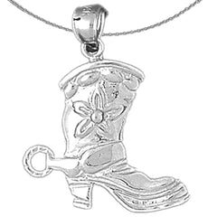 10K, 14K oder 18K Gold Cowboystiefel Anhänger