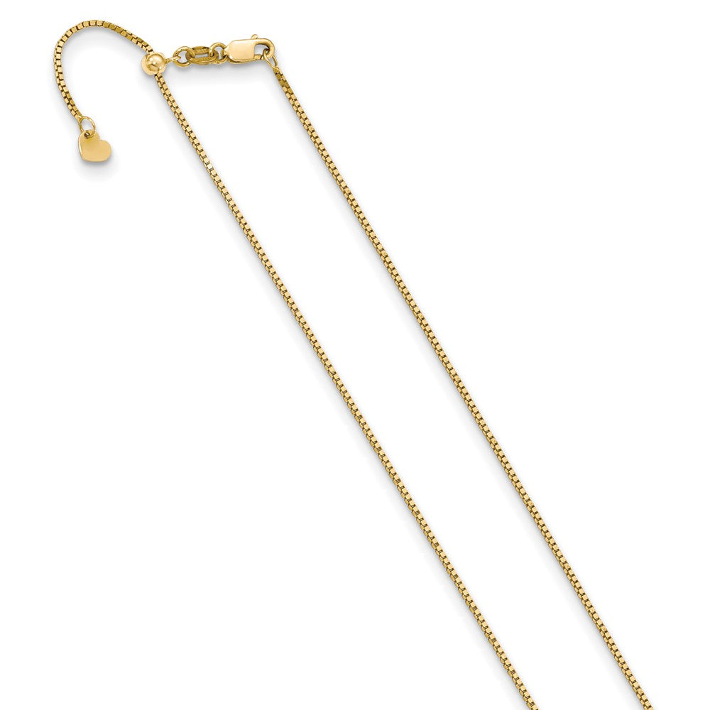 10K Yellow Gold Adjustable .9mm Box Chain