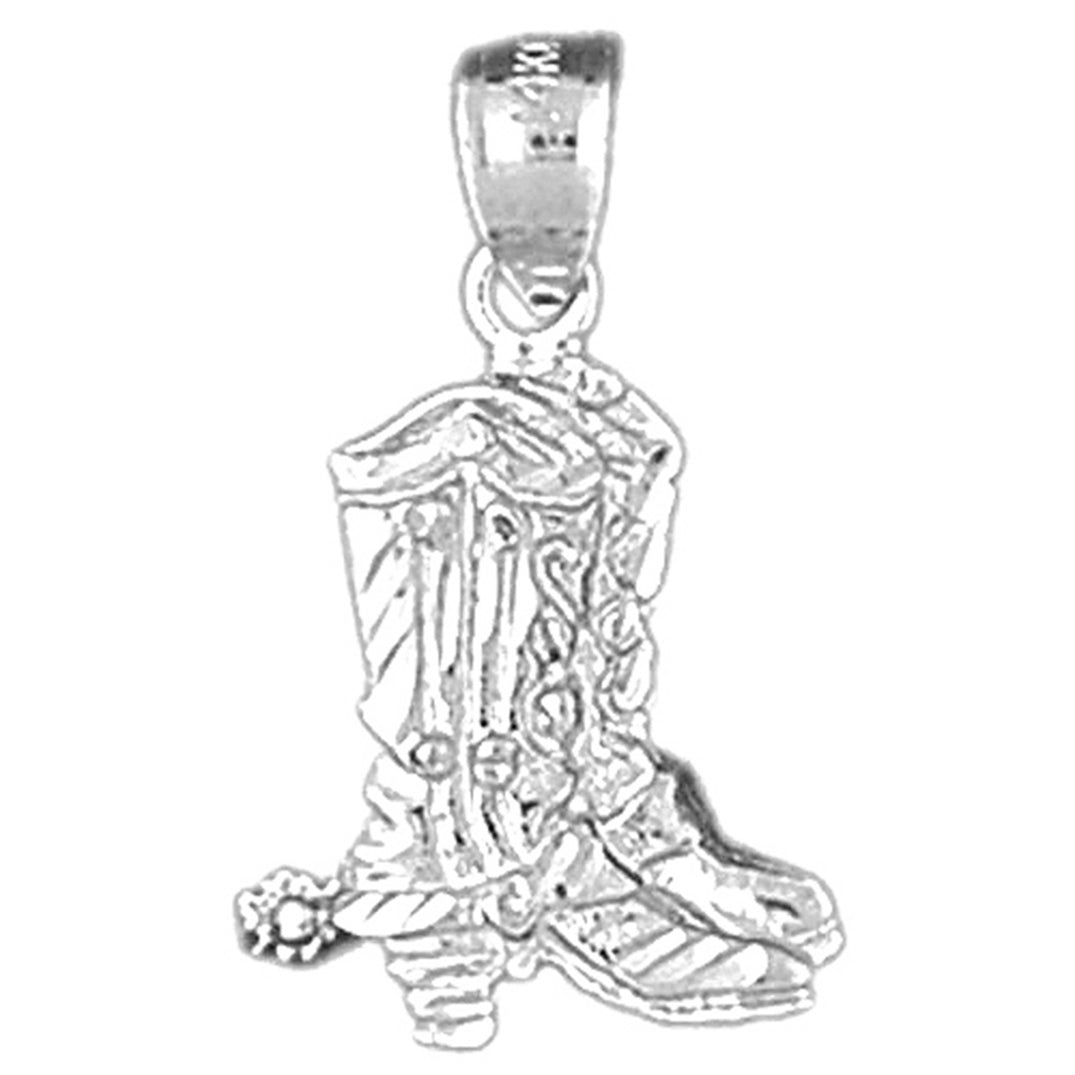 14K or 18K Gold Cowboy Boots Pendant