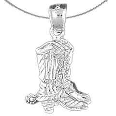 Colgante de Botas Vaqueras de Oro de 14K o 18K