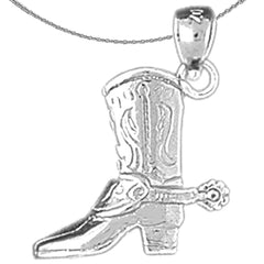3D-Cowboystiefel-Anhänger aus 10 Karat, 14 Karat oder 18 Karat Gold