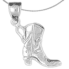 Colgante de bota de vaquero 3D de oro de 10K, 14K o 18K