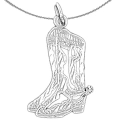 14K oder 18K Gold Cowboystiefel Anhänger