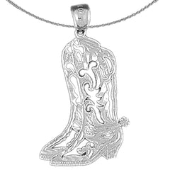 14K oder 18K Gold Cowboystiefel Anhänger