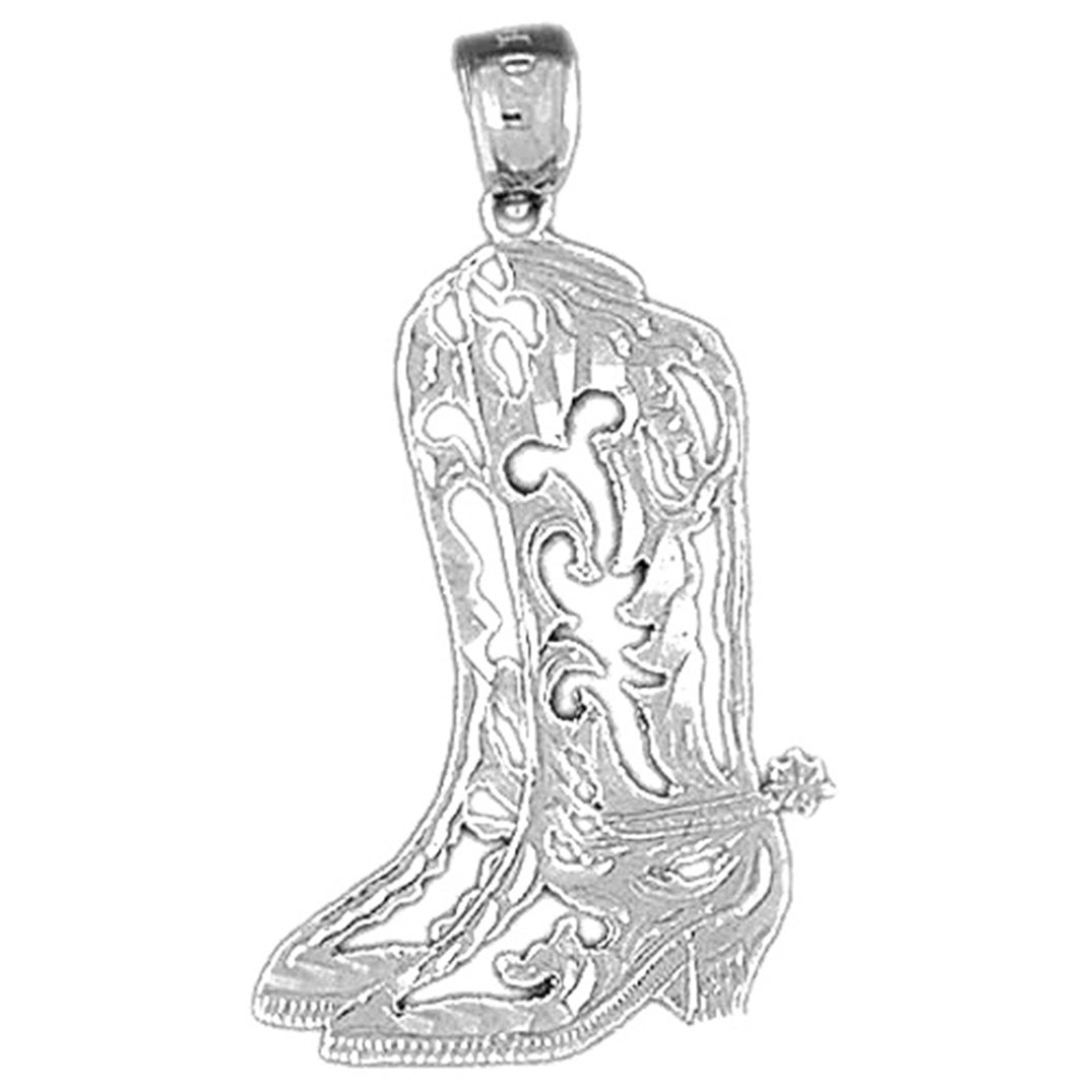 14K or 18K Gold Cowboy Boots Pendant