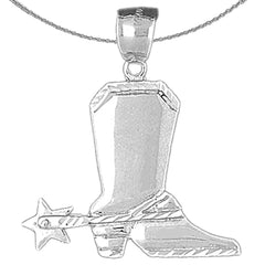 10K, 14K oder 18K Gold Cowboystiefel Anhänger