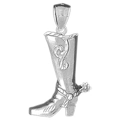 10K, 14K or 18K Gold Cowboy Boots Pendant