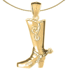 Colgante de Botas Vaqueras de Oro de 10K, 14K o 18K
