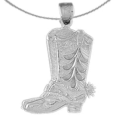 10K, 14K oder 18K Gold Cowboystiefel Anhänger
