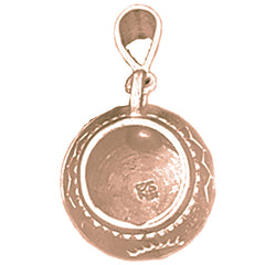 10K, 14K or 18K Gold 3D Indian Pottery Pendant
