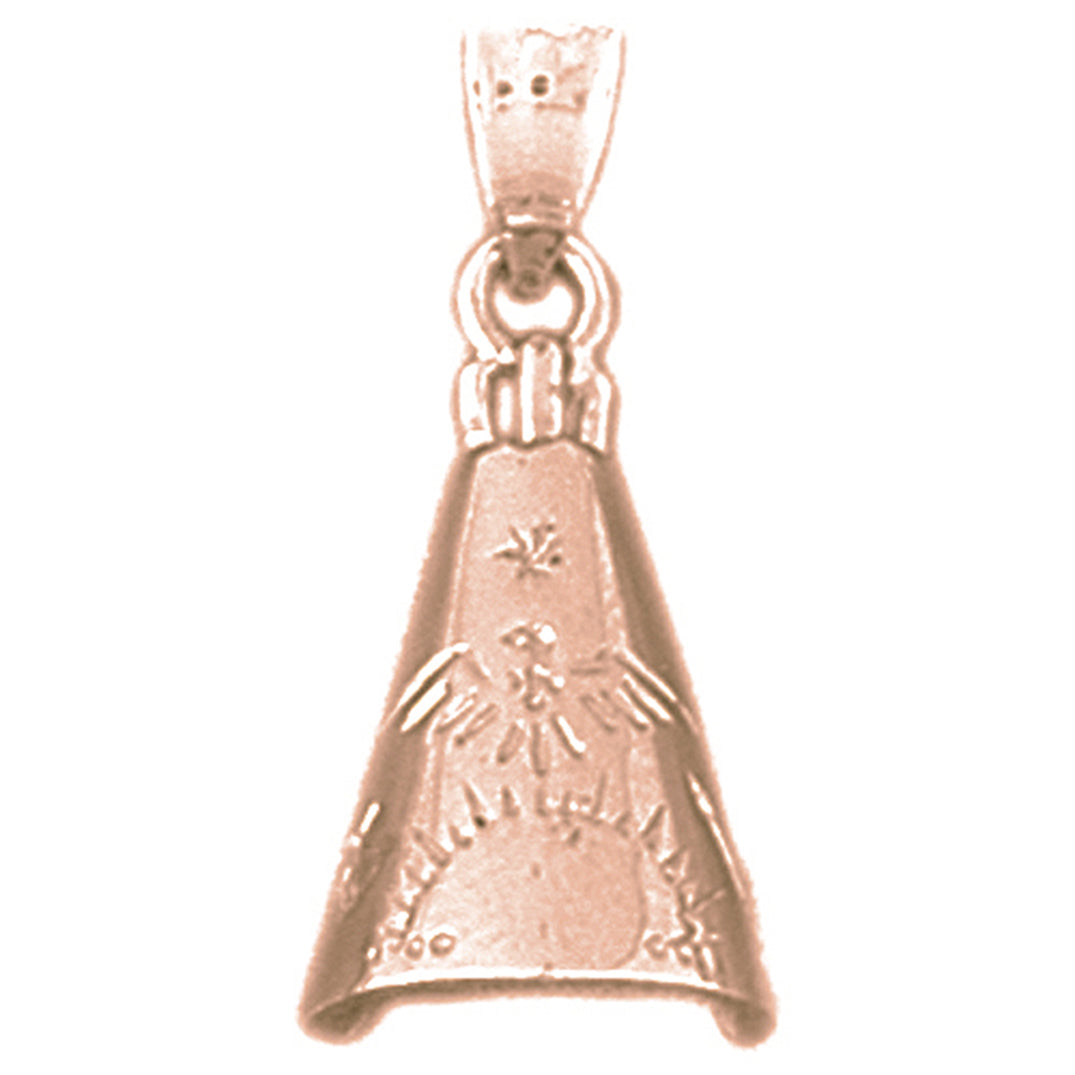 14K or 18K Gold Teepee Pendant