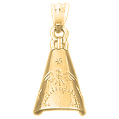 14K or 18K Gold Teepee Pendant