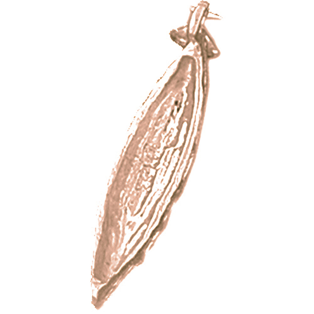 10K, 14K or 18K Gold 3D Canoe Pendant