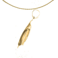 14K oder 18K Gold 3D Kanu Anhänger