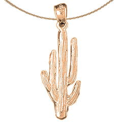 Colgante Cactus de Oro de 14K o 18K