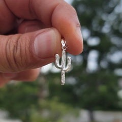 14K or 18K Gold Cactus Pendant