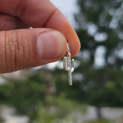 14K or 18K Gold Cactus Pendant