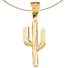 Colgante Cactus de Oro de 14K o 18K