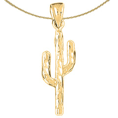 14K oder 18K Gold Kaktus Anhänger