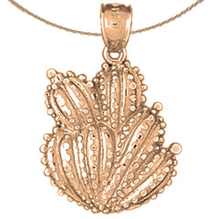 10K, 14K oder 18K Gold Kaktus Anhänger