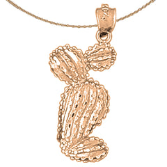 10K, 14K oder 18K Gold Kaktus Anhänger