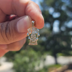 14K or 18K Gold Oil Well, Oil Rig Pendant