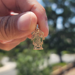 14K oder 18K Gold Ölquelle, Ölbohrinsel Anhänger