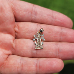 14K oder 18K Gold Ölquelle, Ölbohrinsel Anhänger