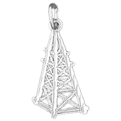 14K or 18K Gold Oil Well, Oil Rig Pendant